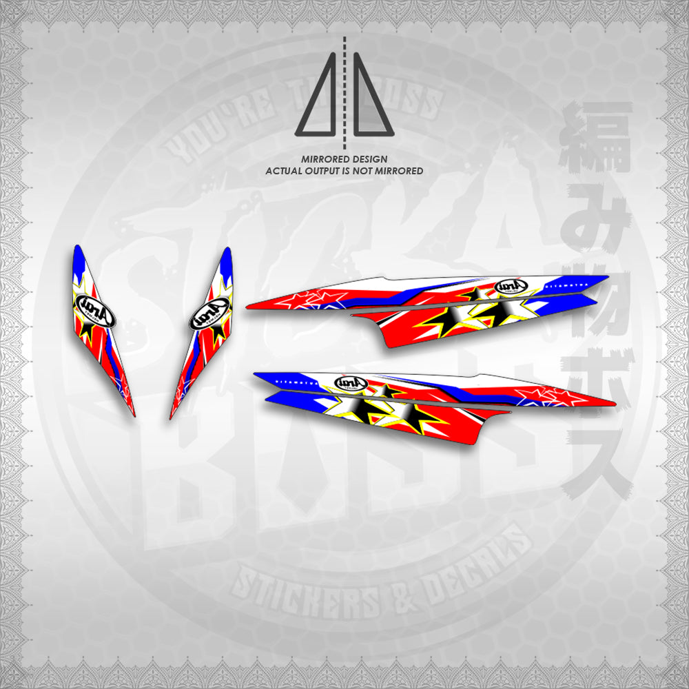 STICKER DECALS for MIO 1 (MIR25BIDESIGN) By STICKABOSS (SOFIE LAMINATED WATERPROOF)