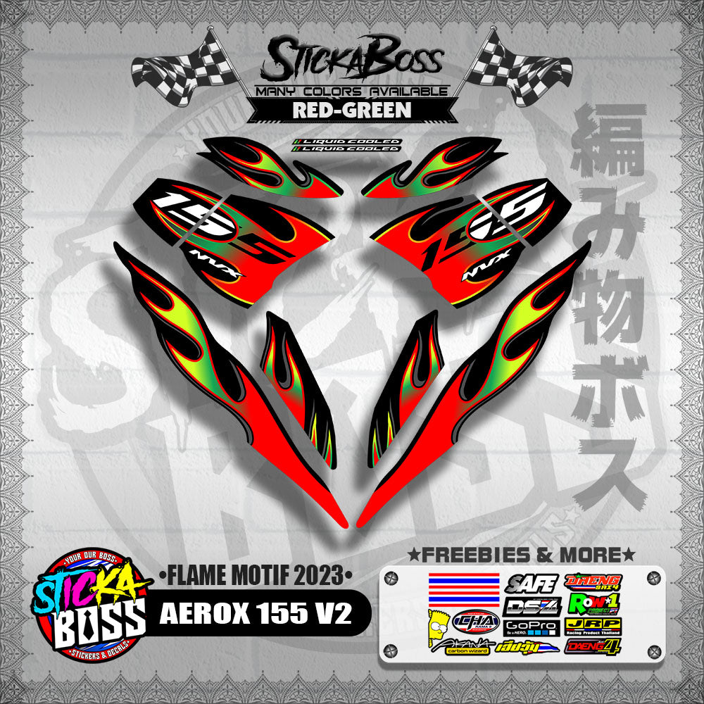 AEROX 155 V2 ( FLAME MOTIF 2023 )【WITH FREEBIES】