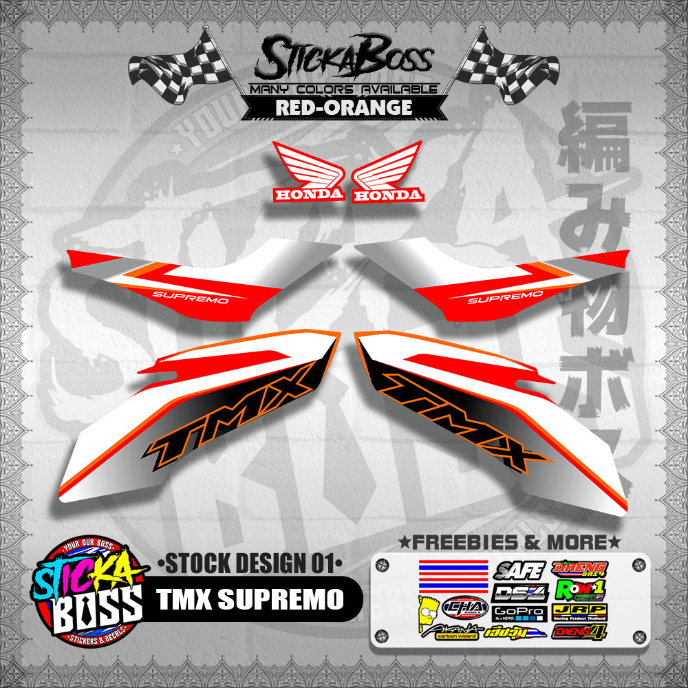 TMX SUPREMO DECALS ( STOCK DESIGN 01 ) 【WITH FREEBIES】