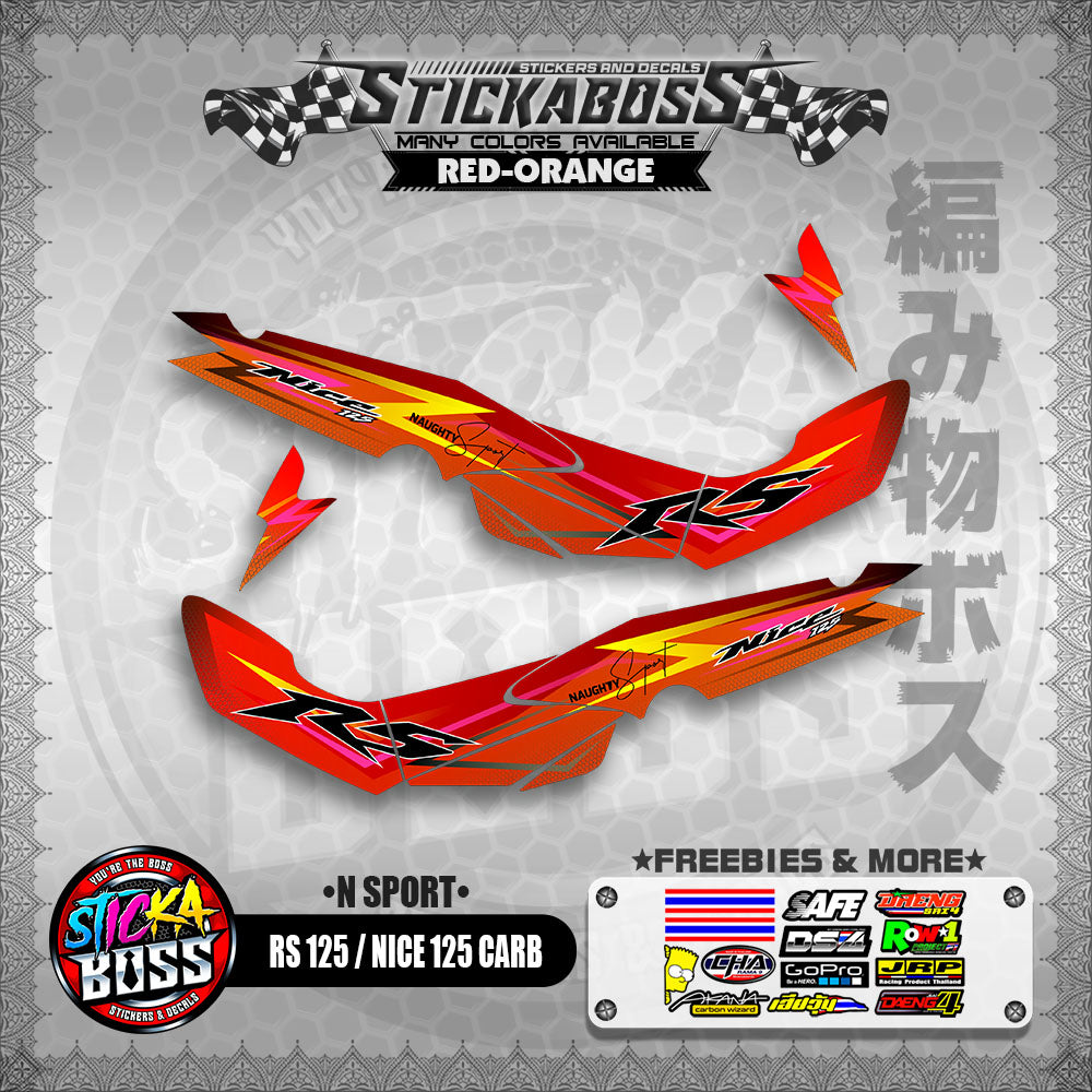 RS 125 NICE / 125 CARB STICKER DECALS ( N SPORT )【WITH FREEBIES】
