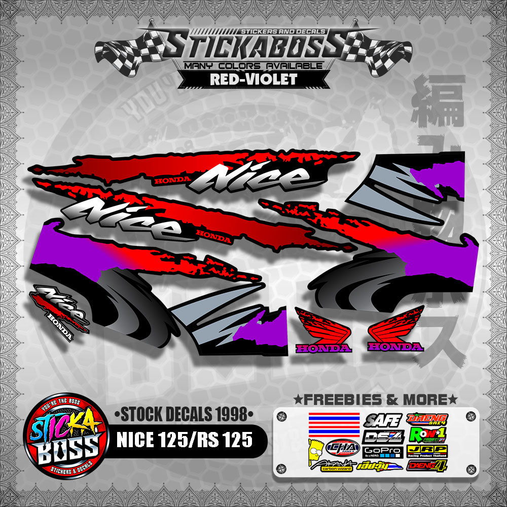 NICE 125 / RS 125 ( STOCK DECALS 1998 )【WITH FREEBIES】