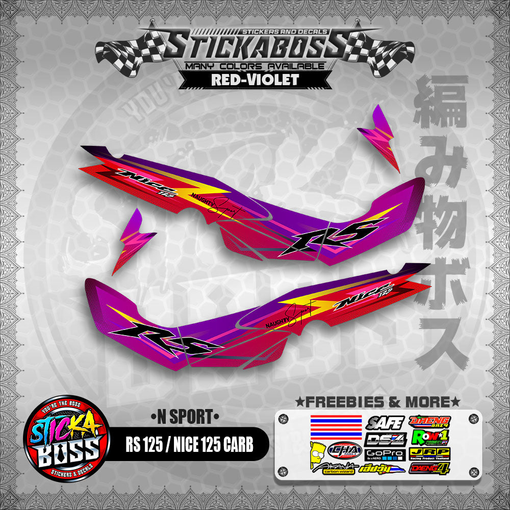 RS 125 NICE / 125 CARB STICKER DECALS ( N SPORT )【WITH FREEBIES】