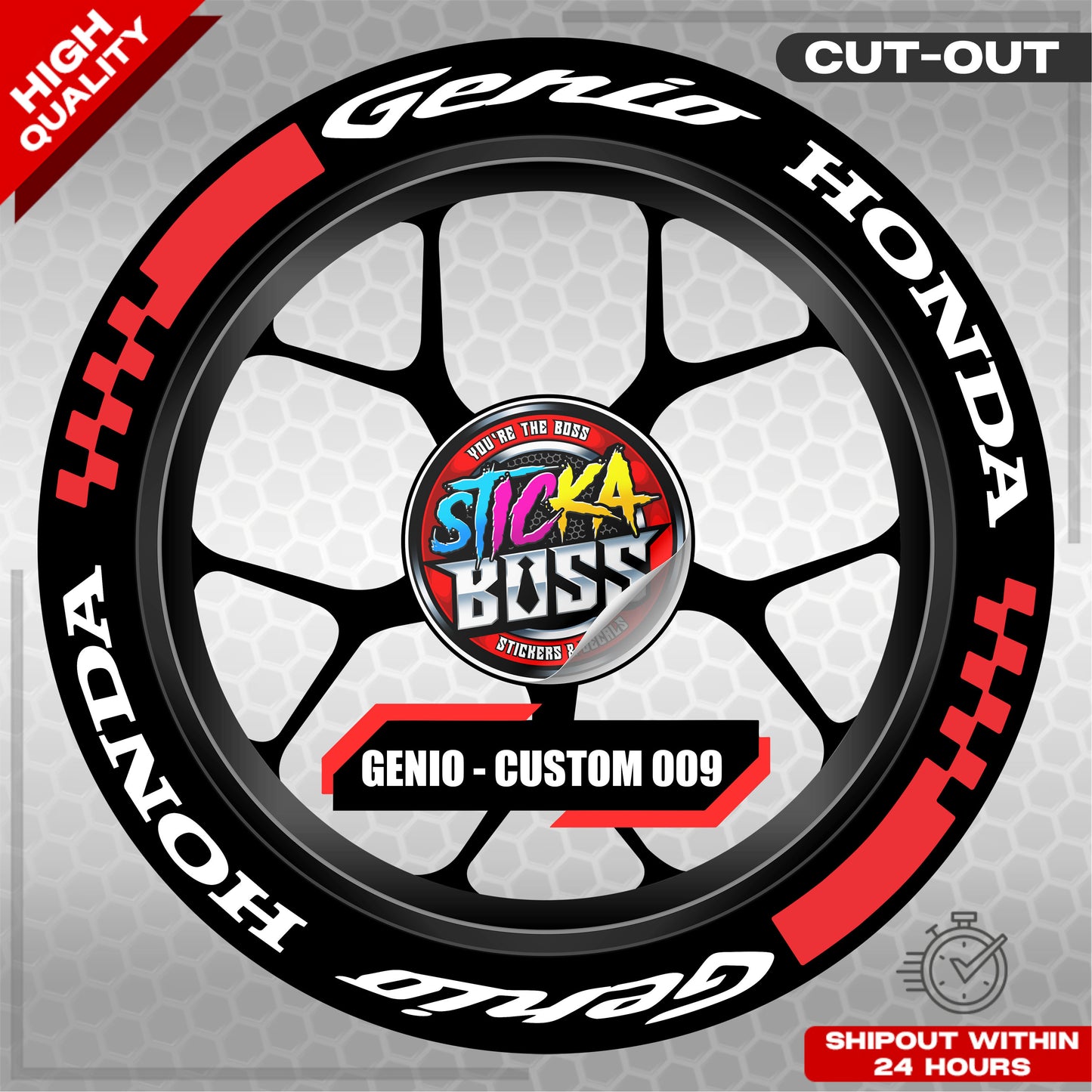 GENIO MAG STICKER SET ( 2 MAGS ) - CUSTOM 009 | VINYL WATERPROOF CUT-OUT DECALS