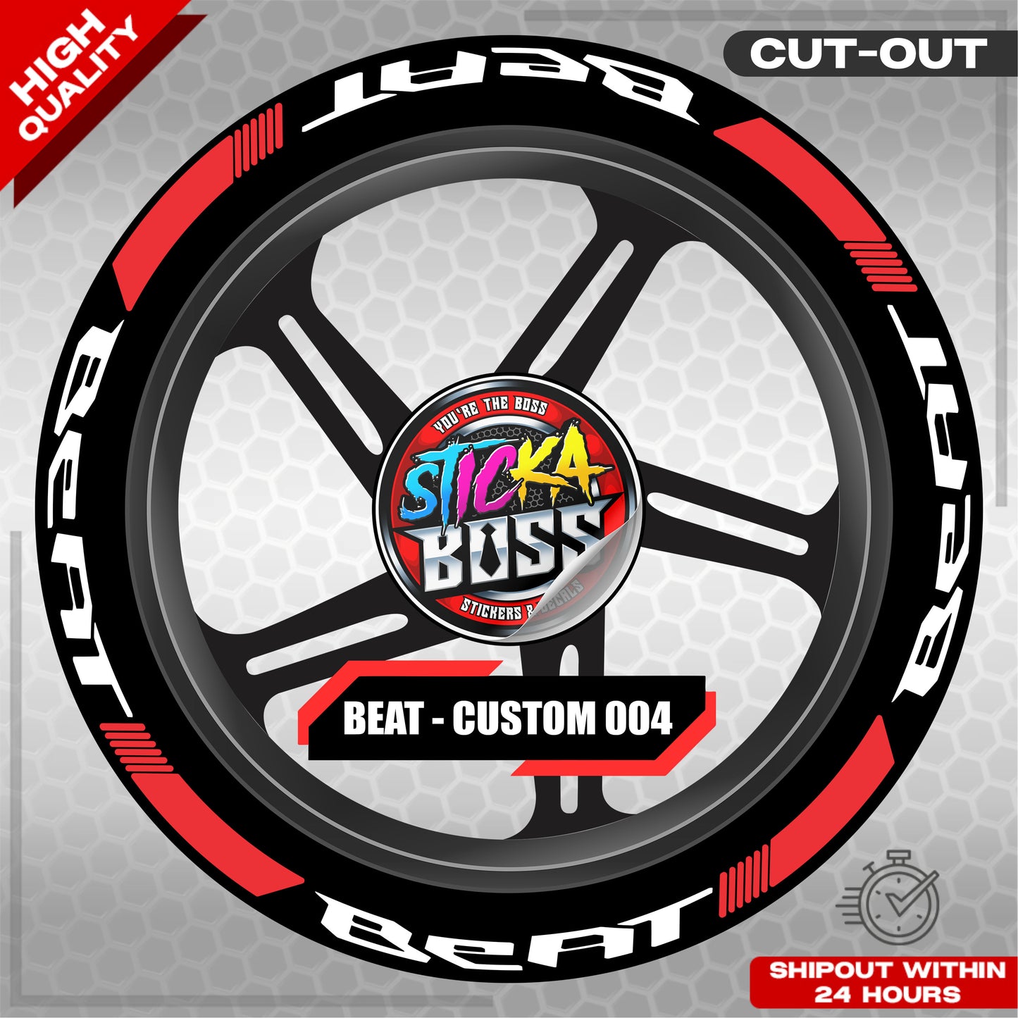 BEAT MAG STICKER SET ( 2 MAGS ) - CUSTOM 004 | VINYL WATERPROOF CUT-OUT DECALS