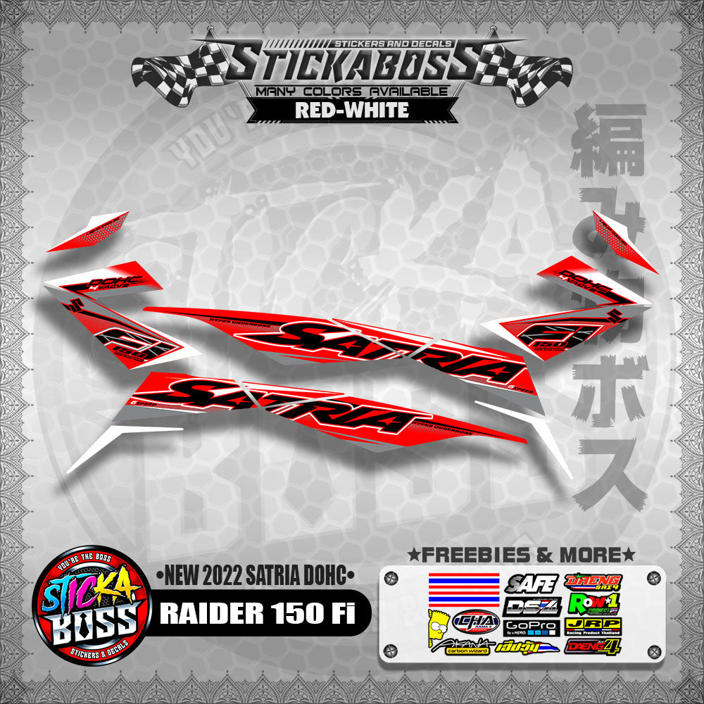 SUZUKI RAIDER 150 Fi STOCK DECAL (NEW 2022 SATRIA DOHC)【WITH FREEBIES】