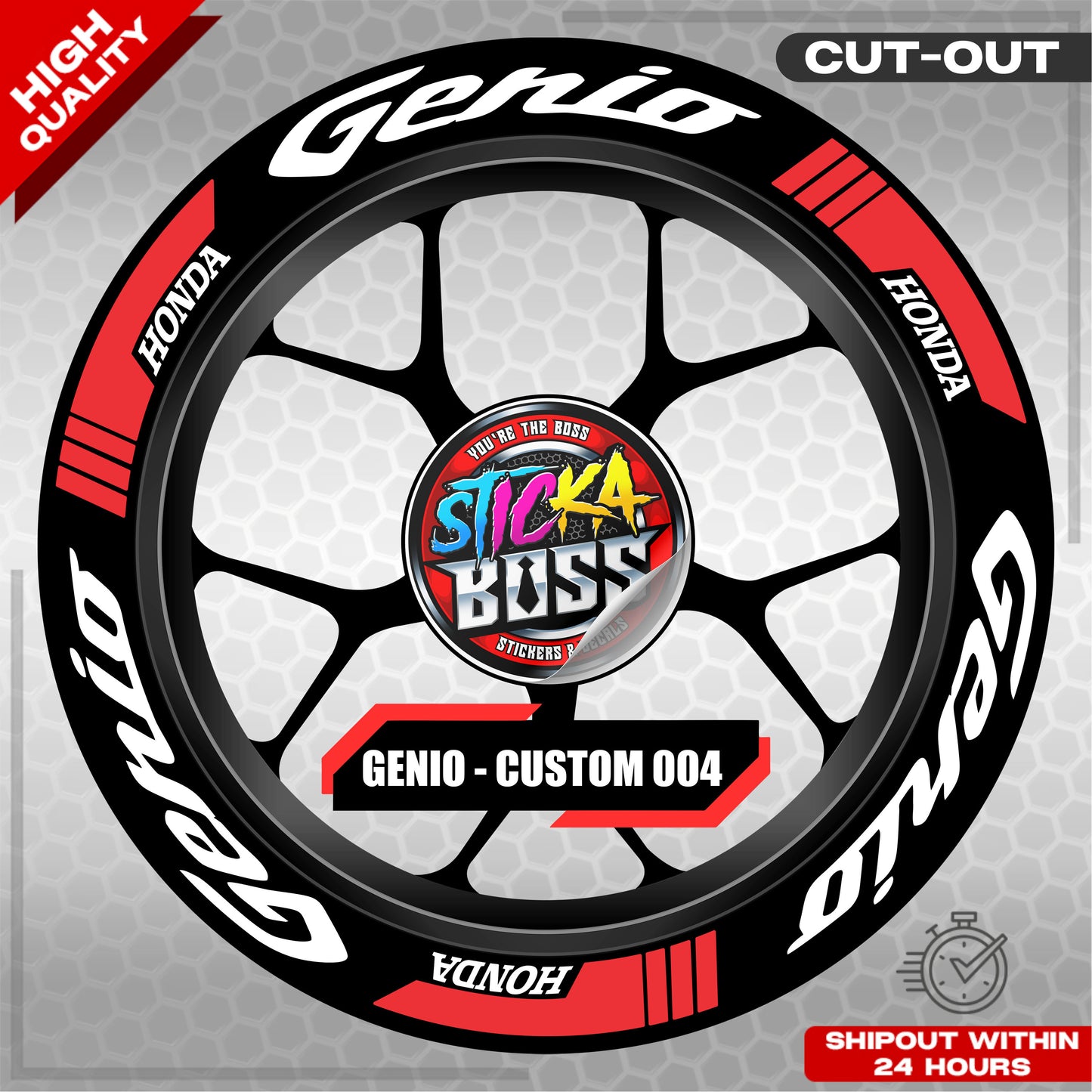 GENIO MAG STICKER SET ( 2 MAGS ) - CUSTOM 004 | VINYL WATERPROOF CUT-OUT DECALS