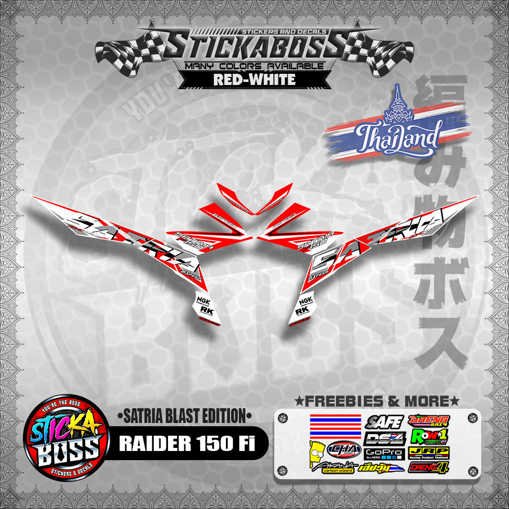 SUZUKI RAIDER 150 Fi Thai Decals ( Satria Blast Edition )【WITH FREEBIES】Thailand Concept