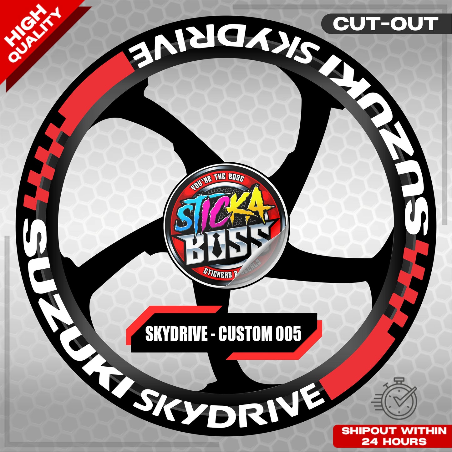 SKYDRIVE MAG STICKER SET ( 2 MAGS ) - CUSTOM 005 | VINYL WATERPROOF CUT-OUT DECALS