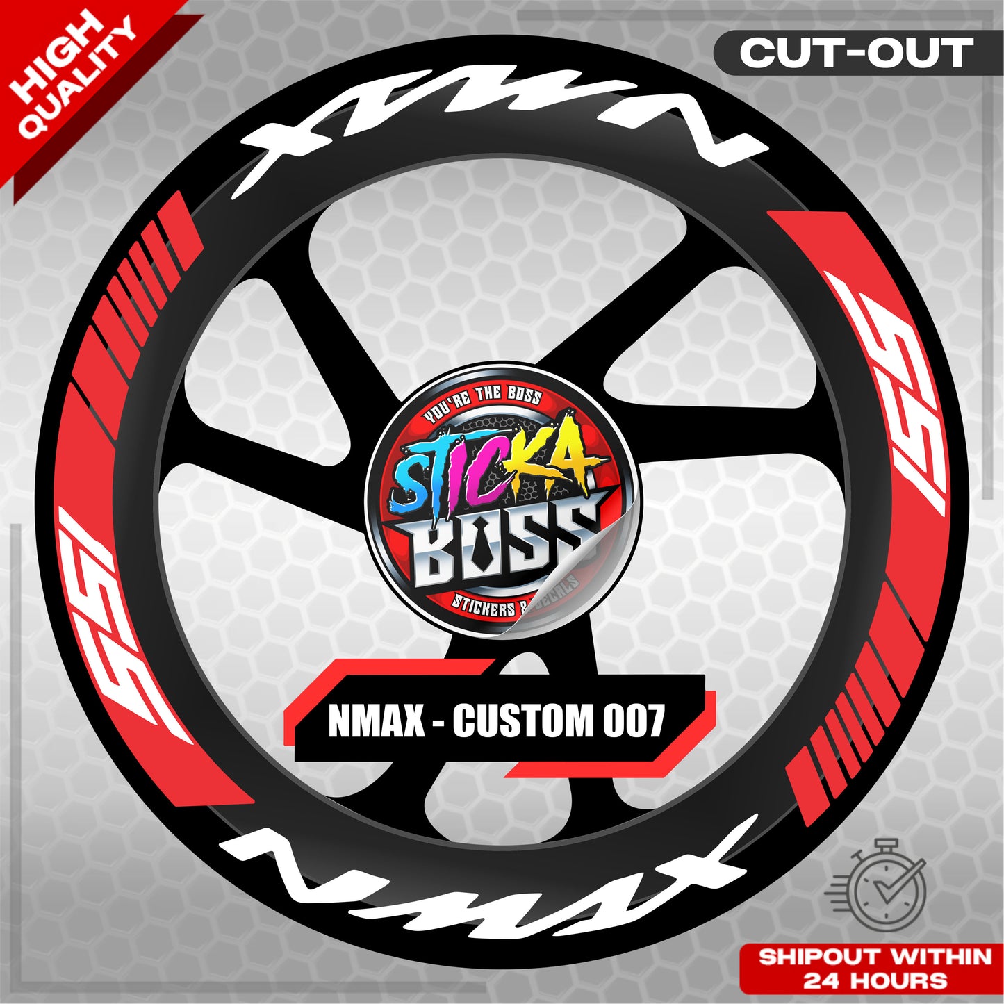 NMAX 155 MAG STICKER SET ( 2 MAGS ) - CUSTOM 007 | VINYL WATERPROOF CUT-OUT DECALS