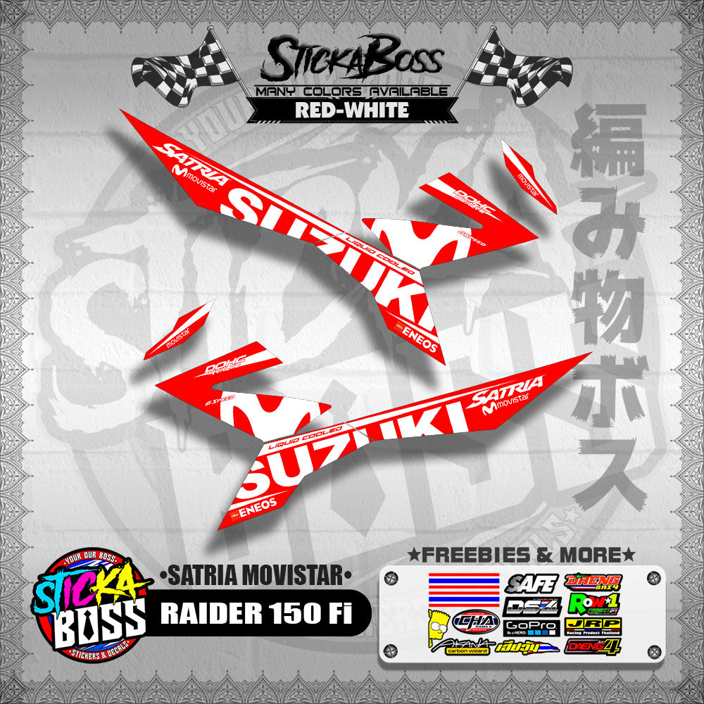RAIDER 150 Fi DECALS ( SATRIA MOVISTAR )【WITH FREEBIES】