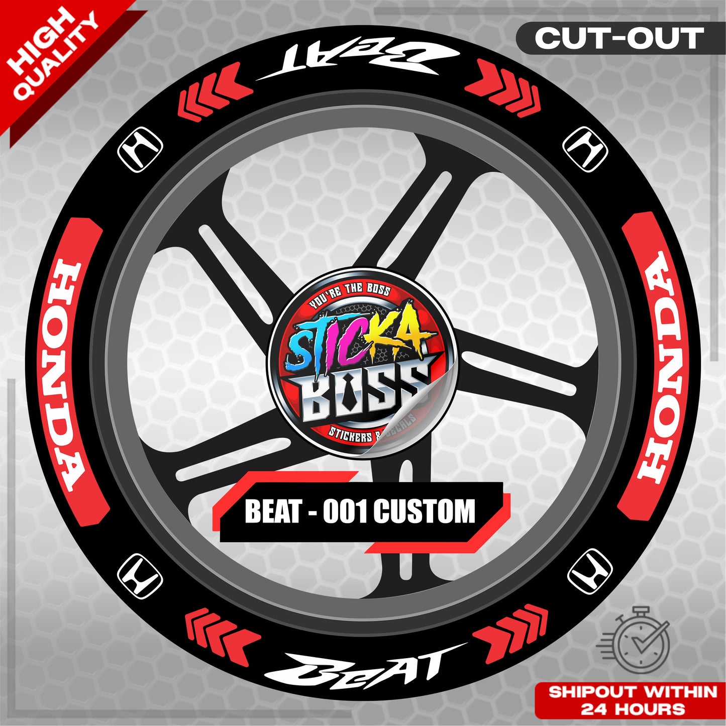 BEAT MAG STICKER SET ( 2 MAGS ) - 001 CUSTOM | VINYL WATERPROOF CUT-OUT DECALS