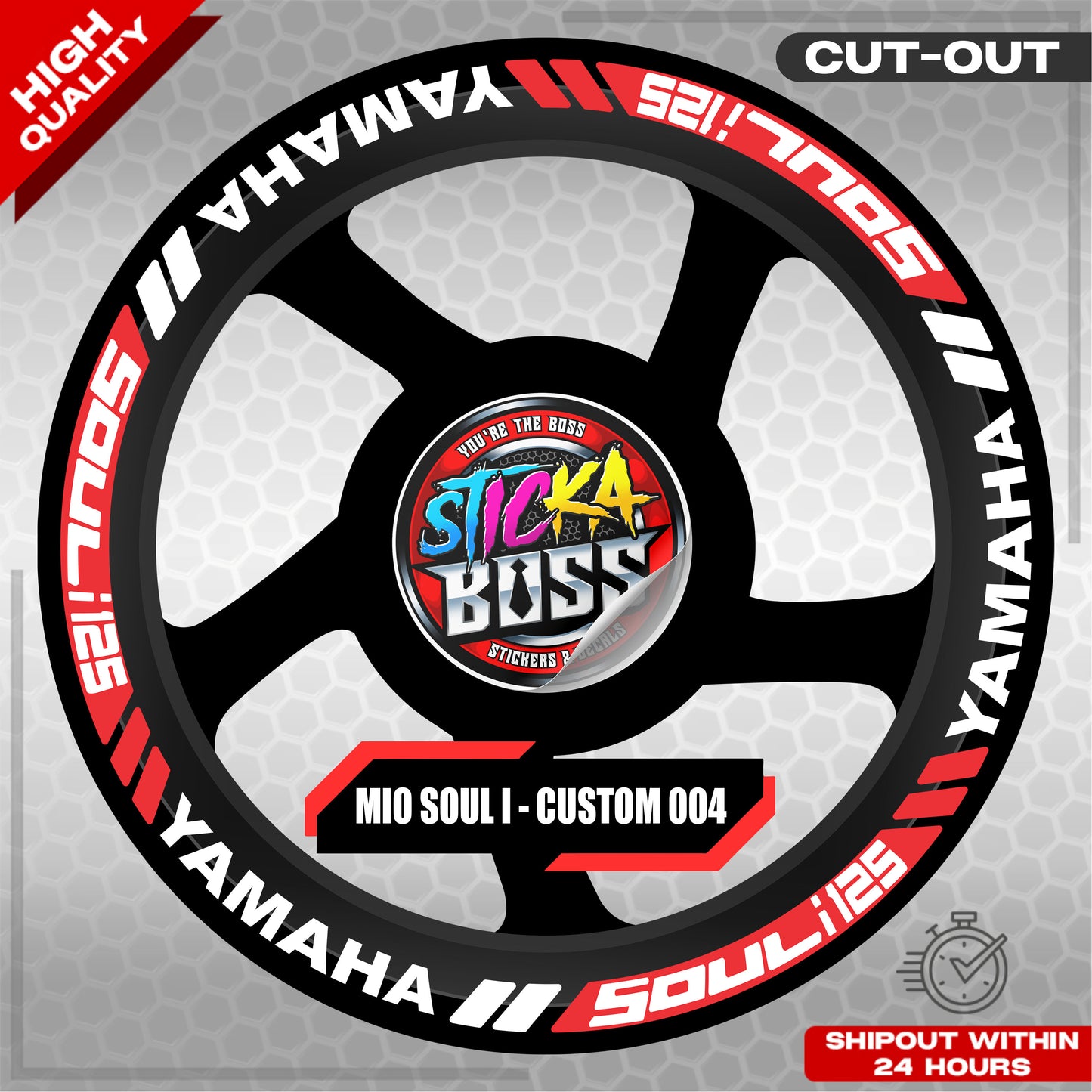 MIO SOUL I MAG STICKER SET ( 2 MAGS ) - CUSTOM 004 | VINYL WATERPROOF CUT-OUT DECALS