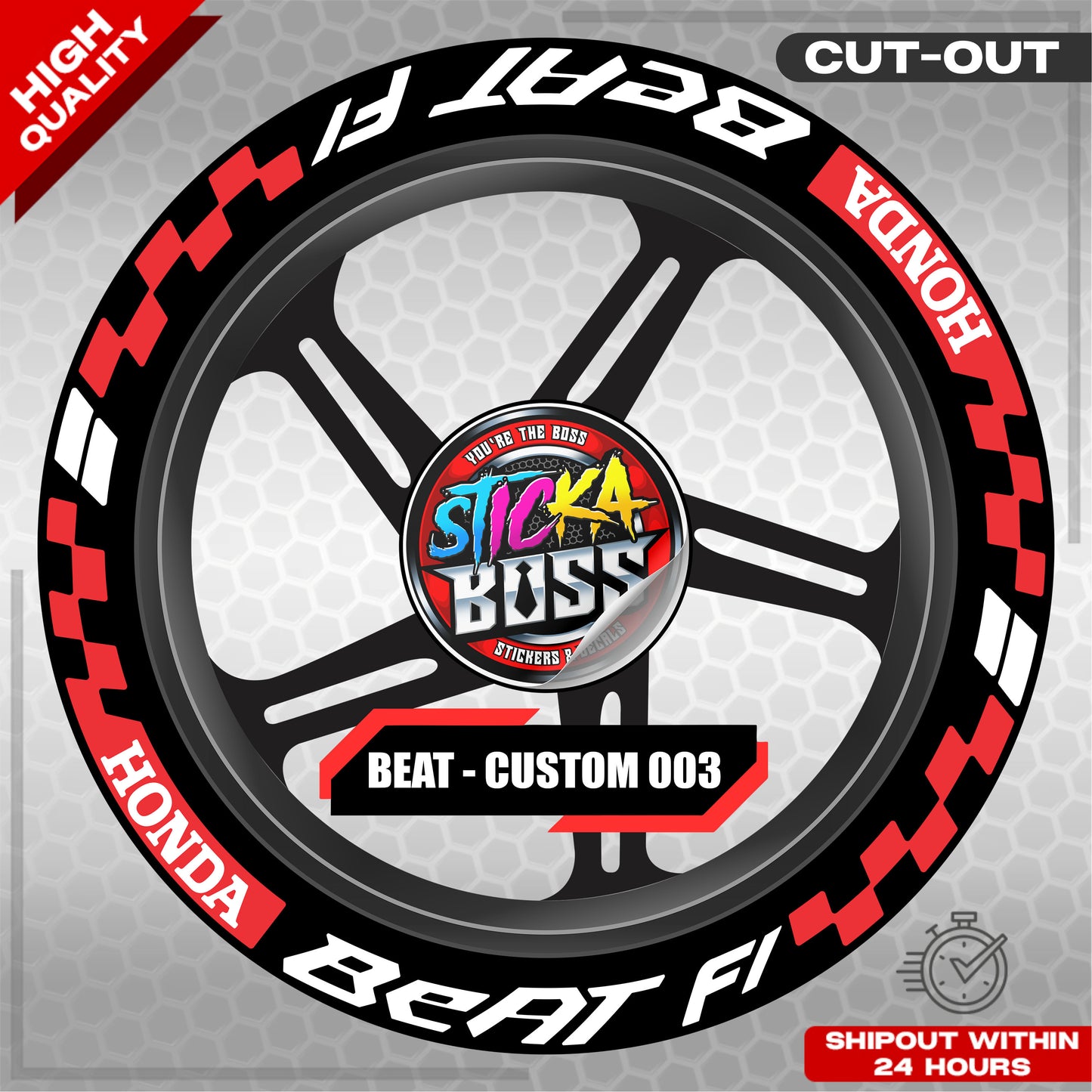 BEAT MAG STICKER SET ( 2 MAGS ) - CUSTOM 003 | VINYL WATERPROOF CUT-OUT DECALS