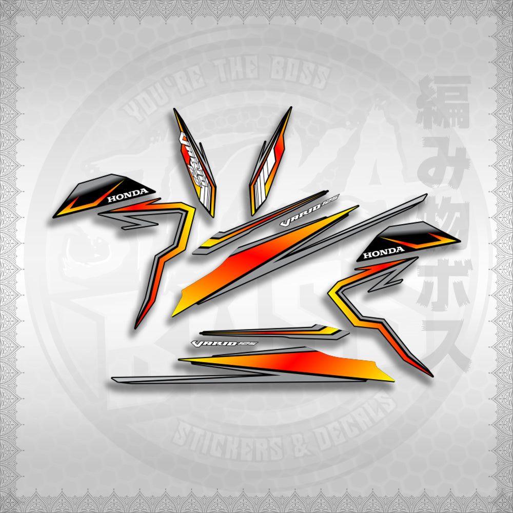 CLICK 125 V3 VARIO VR182114 DESIGN STICKER DECALS By STICKABOSS (SOFIE LAMINATED WATERPROOF)