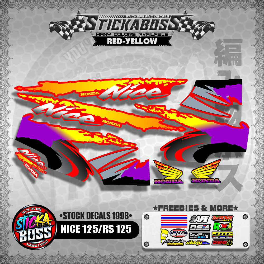 NICE 125 / RS 125 ( STOCK DECALS 1998 )【WITH FREEBIES】