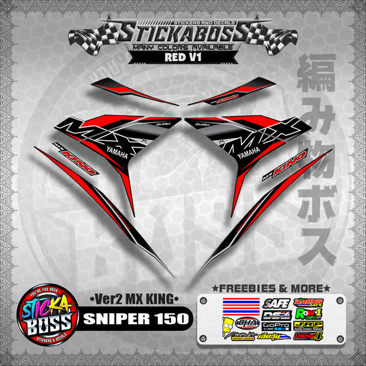 SNIPER 150 DECALS ( Ver2 MX KING )【WITH FREEBIES】MALAYSIAN CONCEPT/Y15ZR/EXCITER 150