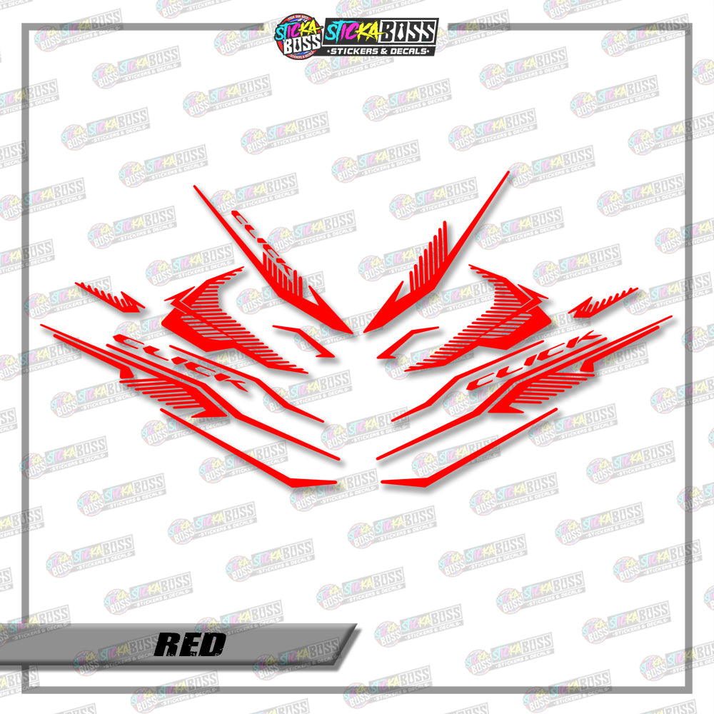 CLICK V3 CUT-OUT DECALS ( 002 CLICK SHARP STRIPPING )【Stickaboss】