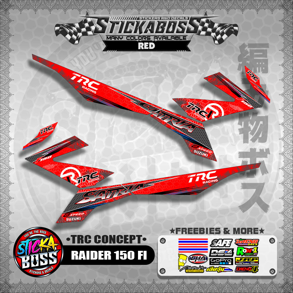 RAIDER 150 FI STICKER DECALS ( TRC CONCEPT SATRIA )【WITH FREEBIES】