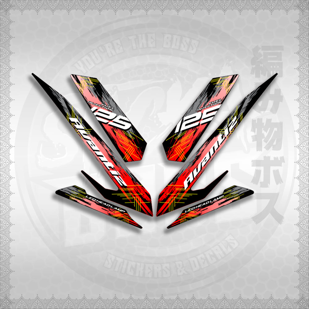 MIO SOUL I 125 GT EGO AVANTIZ STROKE DESIGN STICKER DECALS By STICKABOSS SOFIE LAMINATED WATERPROOF