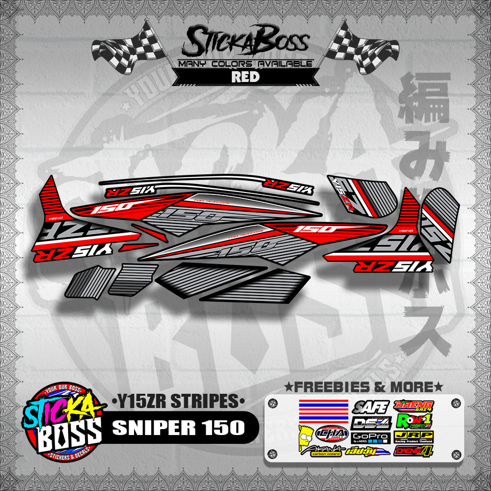 SNIPER 150 DECALS ( Y15ZR STRIPES )【WITH FREEBIES】
