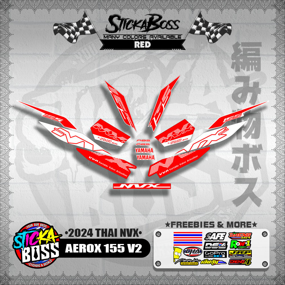 AEROX 155 V2 DECALS ( 2024 THAI NVX )【WITH FREEBIES】