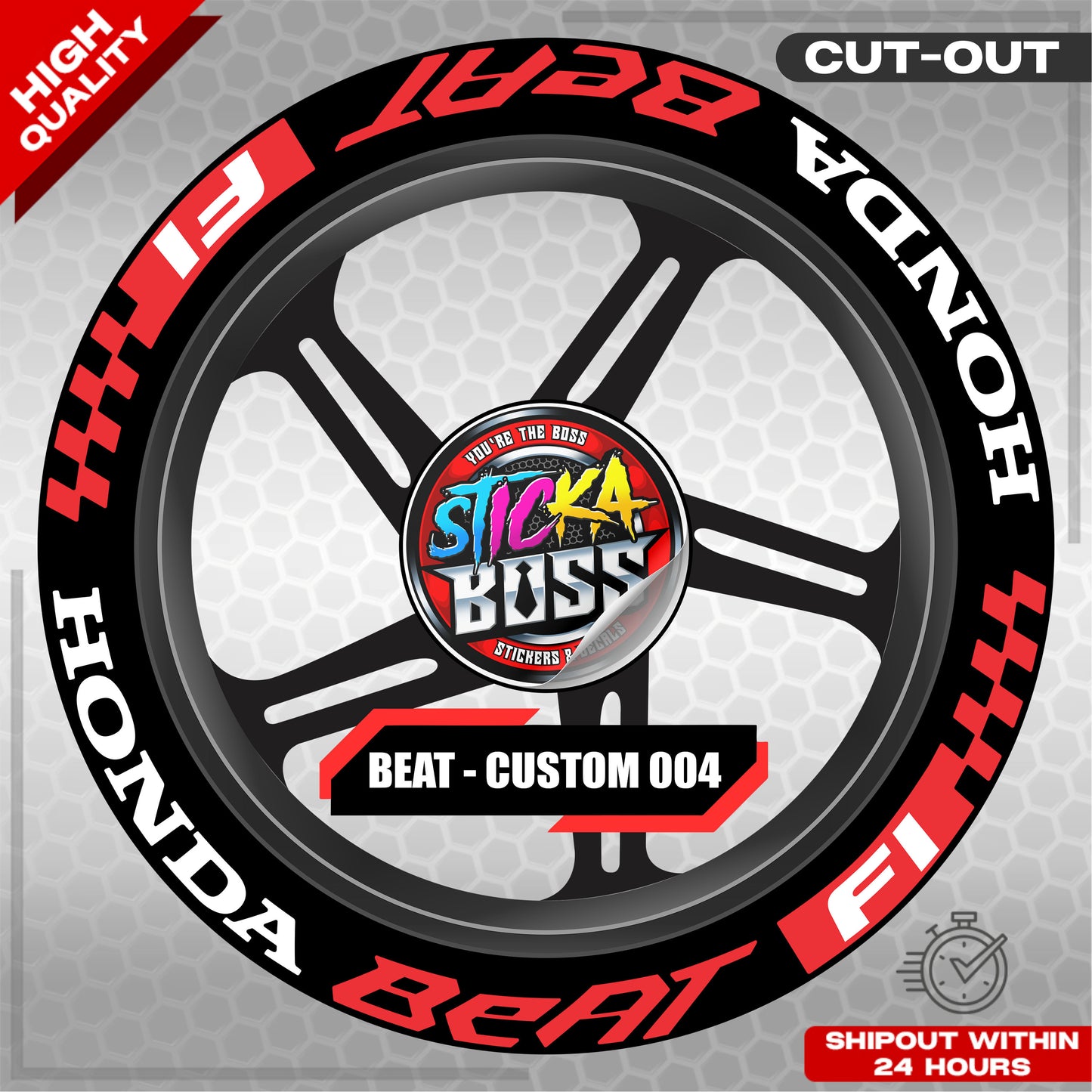 BEAT MAG STICKER SET ( 2 MAGS ) - CUSTOM 005 | VINYL WATERPROOF CUT-OUT DECALS