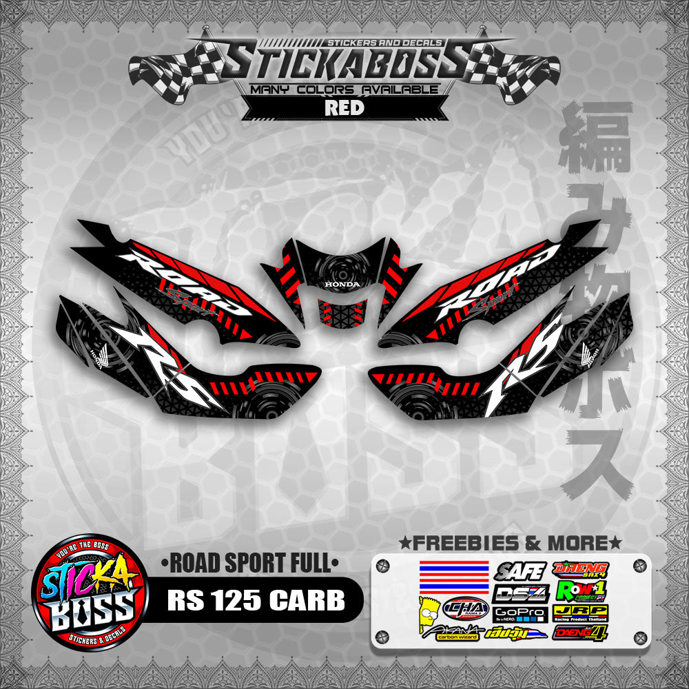RS 125 CARB STICKER FULL DECALS ( ROAD SPORT FULL )【WITH FREEBIES】