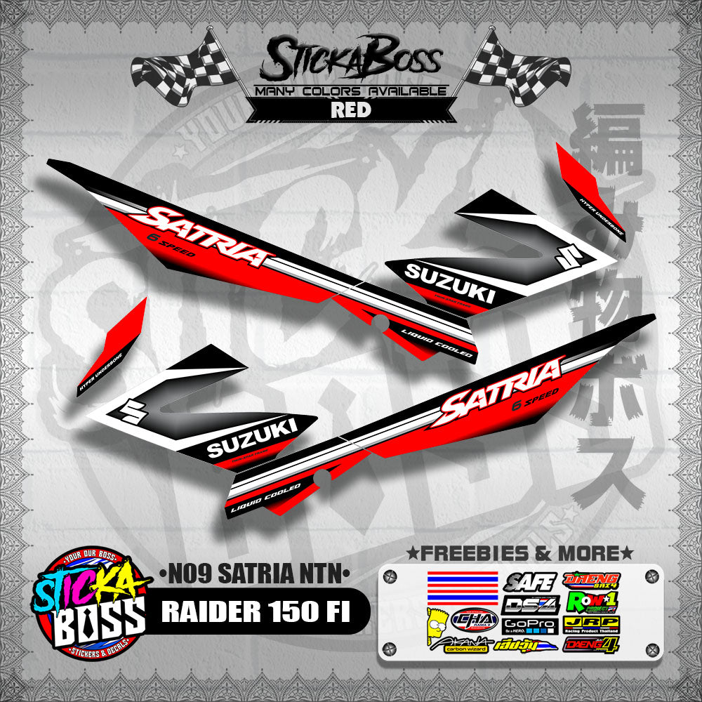 RAIDER 150 FI DECALS ( N09 SATRIA NTN )【WITH FREEBIES】
