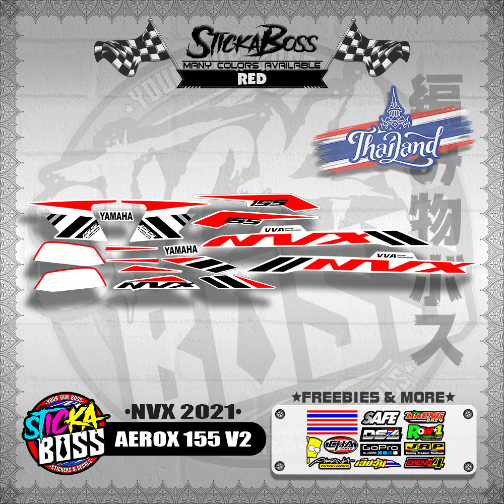 AEROX 155 V2 THAI DECALS ( NVX 2021 )【WITH FREEBIES】