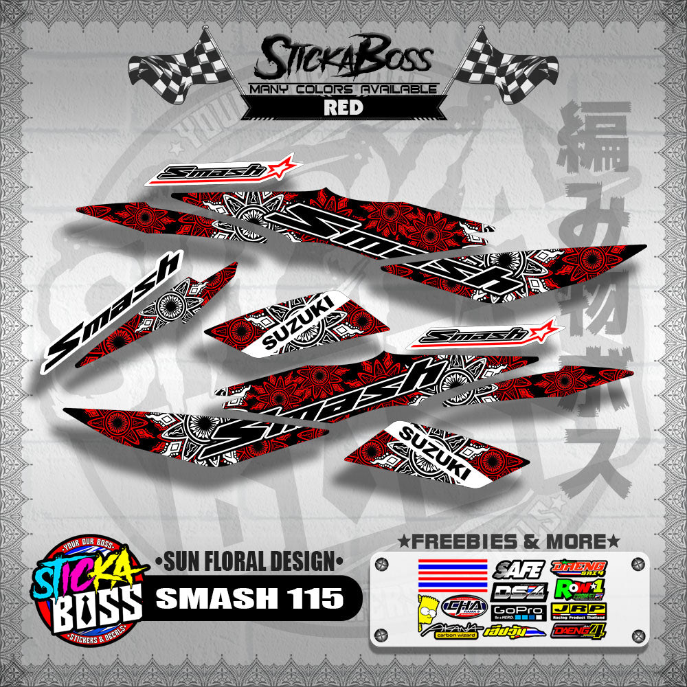 SMASH 115 DECALS ( SUN FLORAL DESIGN )【WITH FREEBIES】