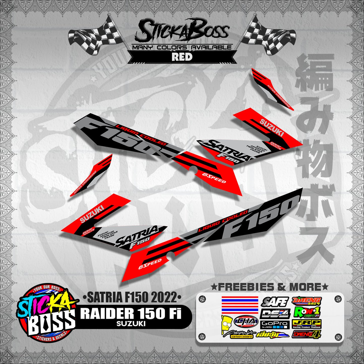 RAIDER 150 Fi DECALS ( SATRIA F150 2022 )【WITH FREEBIES】