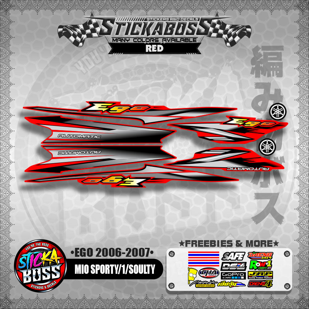 MIO SPORTY / MIO 1 / SOULTY DECALS ( EGO 2006 - 2007 )【WITH FREEBIES】
