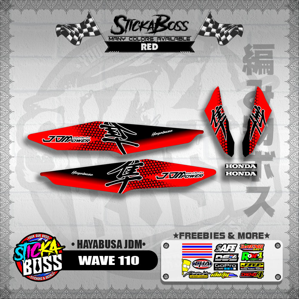 WAVE 110 DECALS ( HAYABUSA JDM)【WITH FREEBIES】