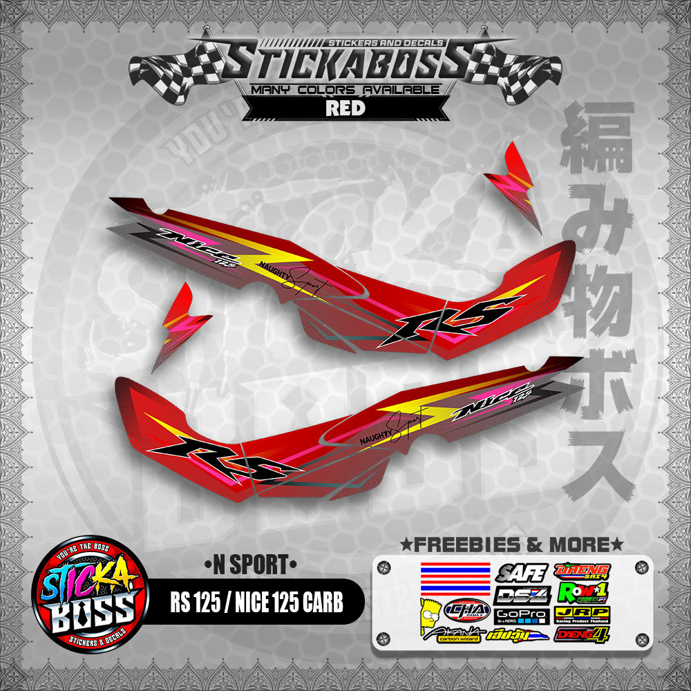 RS 125 NICE / 125 CARB STICKER DECALS ( N SPORT )【WITH FREEBIES】