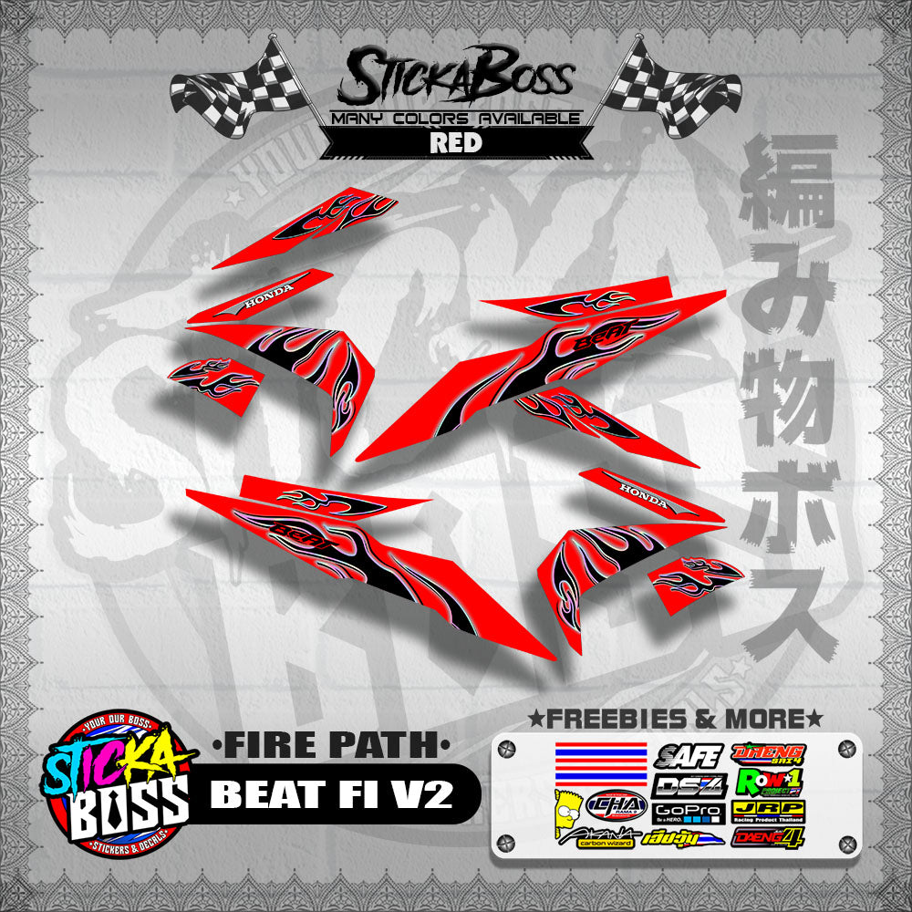 BEAT FI V2 DECALS ( FIRE PATH )【WITH FREEBIES】