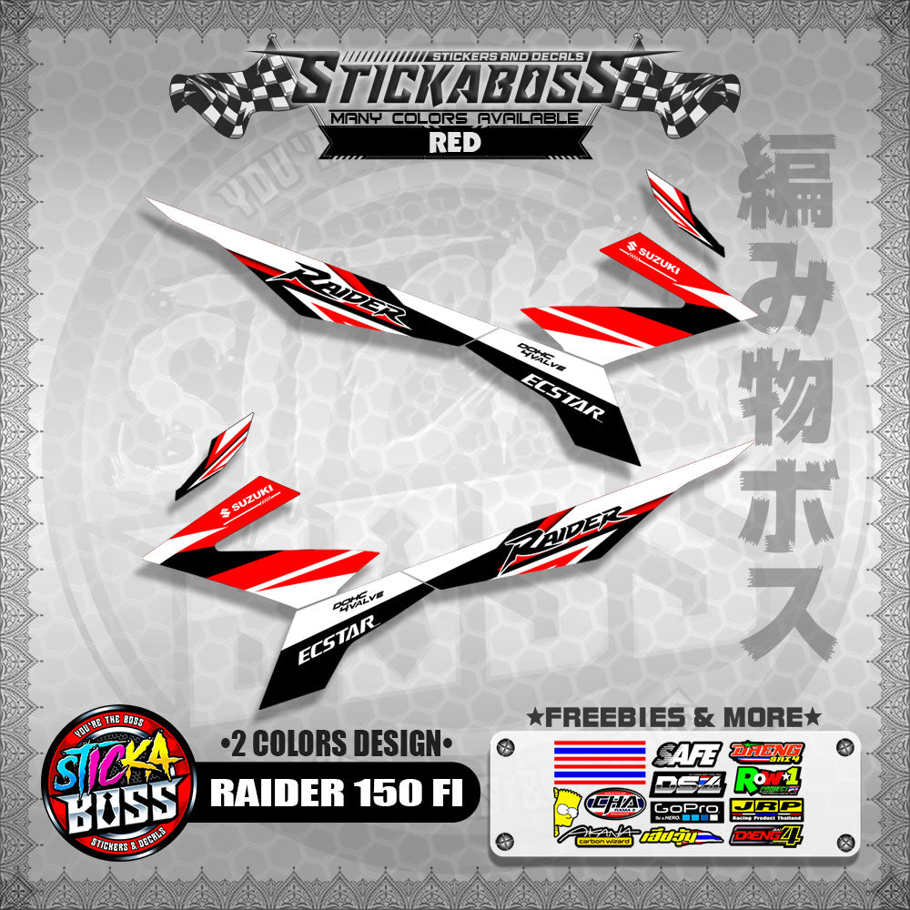 RAIDER 150 FI MALAYSIAN STICKER DECALS ( 2 COLORS DESIGN )【WITH FREEBIES】