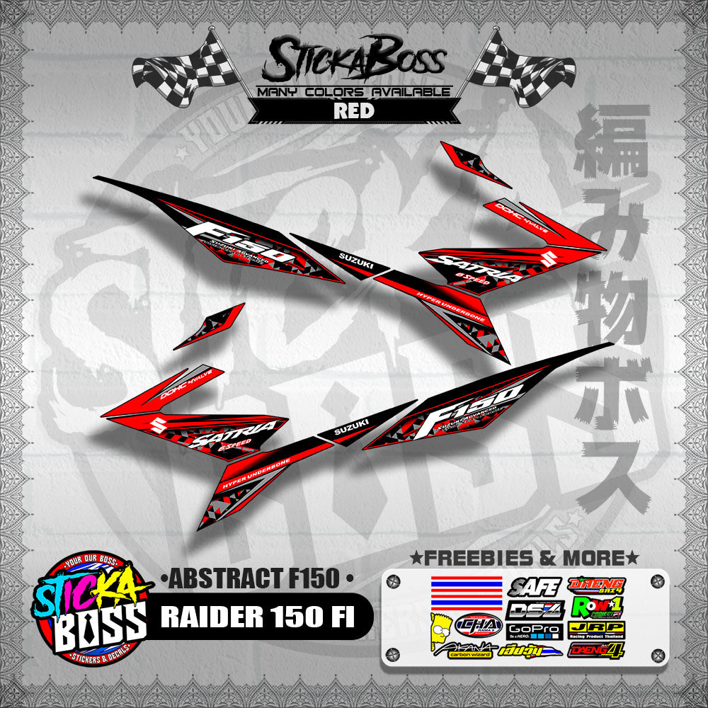 RAIDER 150 FI DECALS ( ABSTRACT F150 )【WITH FREEBIES】