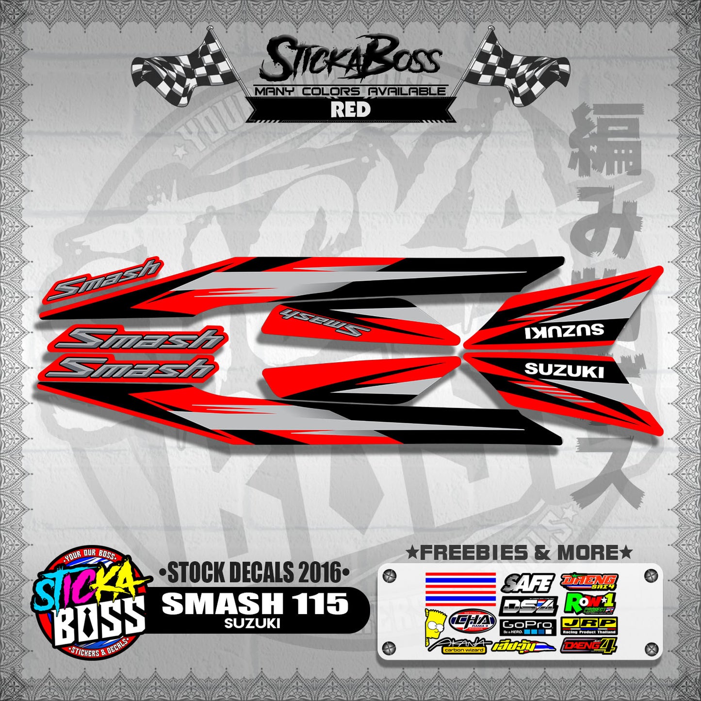 SMASH 115 ( STOCK DECALS 2016 )【WITH FREEBIES】