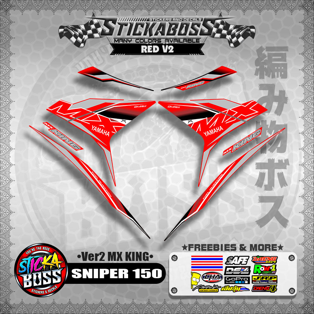 SNIPER 150 DECALS ( Ver2 MX KING )【WITH FREEBIES】MALAYSIAN CONCEPT/Y15ZR/EXCITER 150