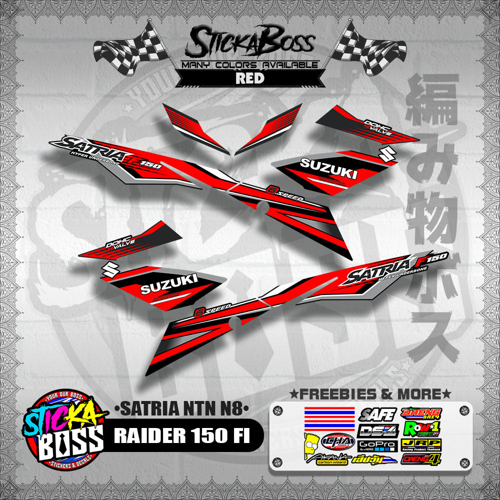 RAIDER 150 FI DECALS ( SATRIA NTN N8 )【WITH FREEBIES】
