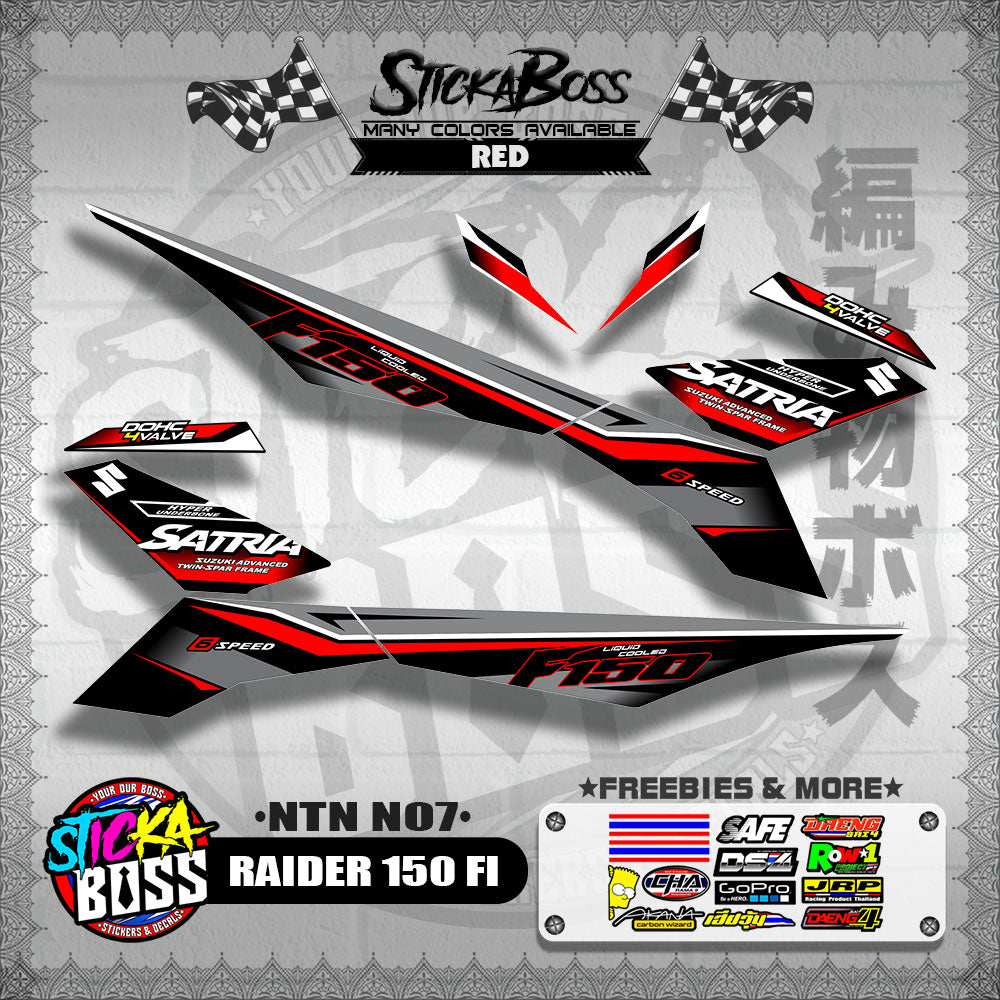 RAIDER 150 FI DECALS ( NTN N07 )【WITH FREEBIES】