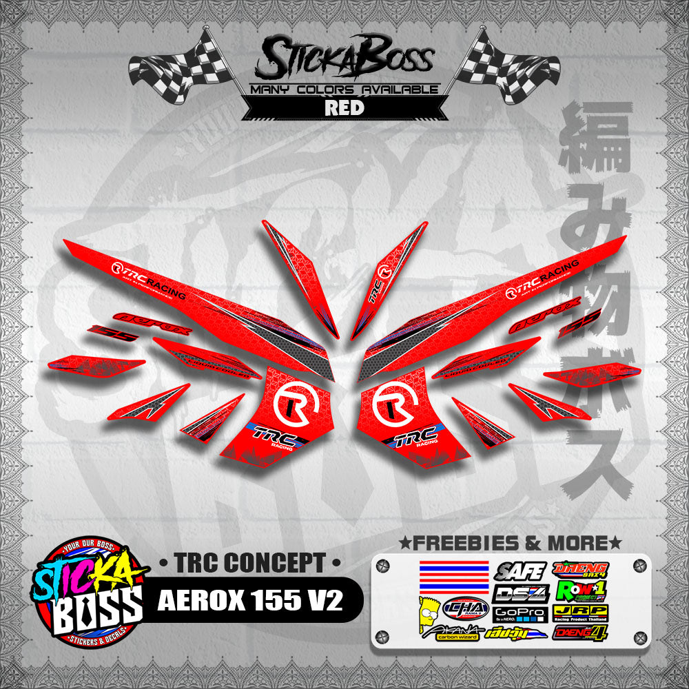 AEROX 155 V2 DECALS ( TRC CONCEPT )【WITH FREEBIES】