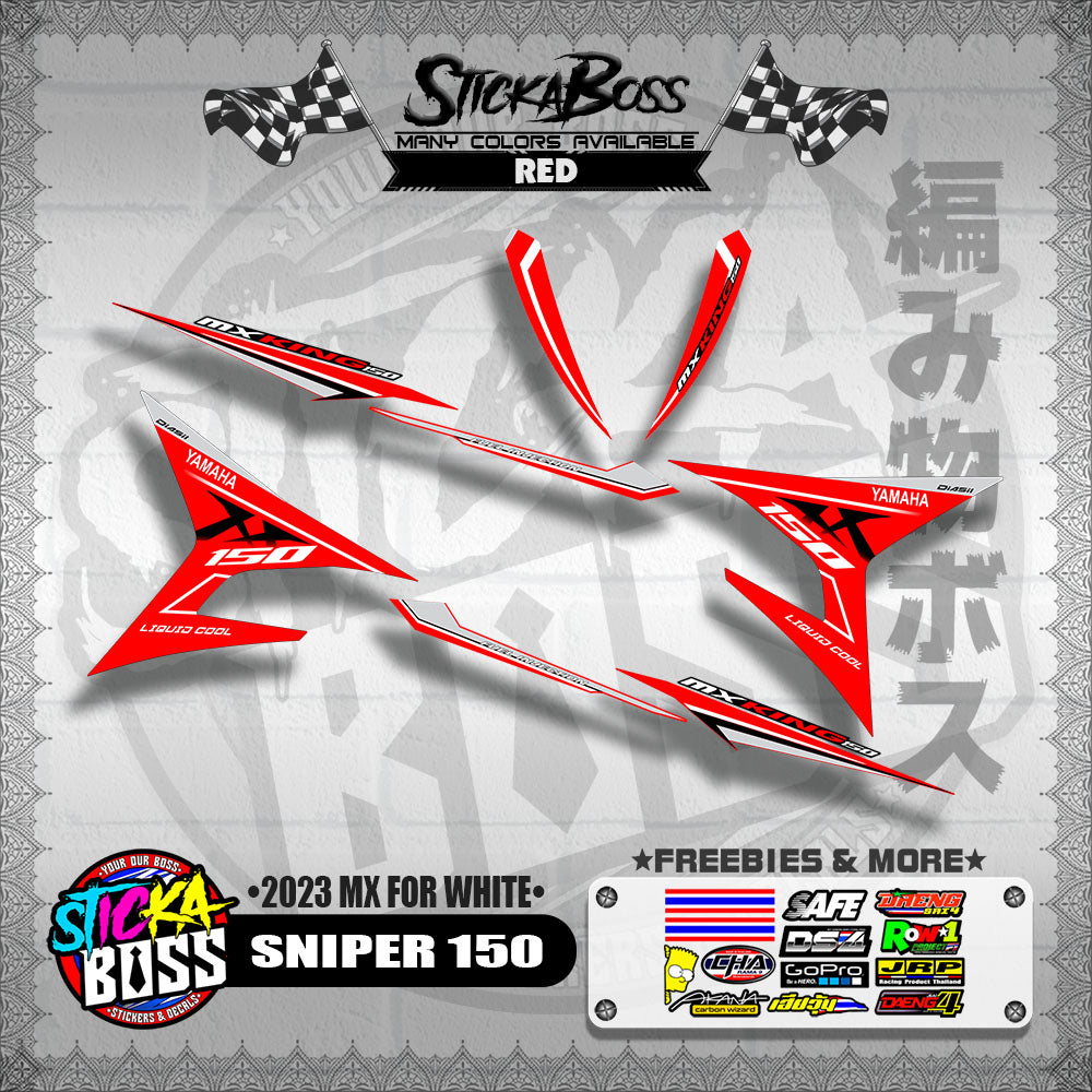 SNIPER 150 DECALS ( 2023 MX FOR WHITE )【WITH FREEBIES】