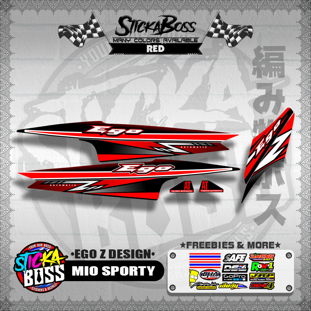MIO SPORTY DECALS ( EGO Z DESIGN )【WITH FREEBIES】