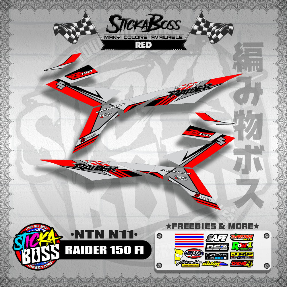 RAIDER 150 FI DECALS ( NTN N11 )【WITH FREEBIES】