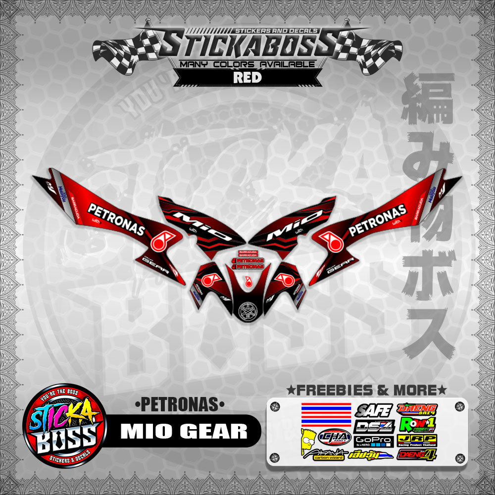 MIO GEAR STICKER DECALS ( PETRONAS )【WITH FREEBIES】