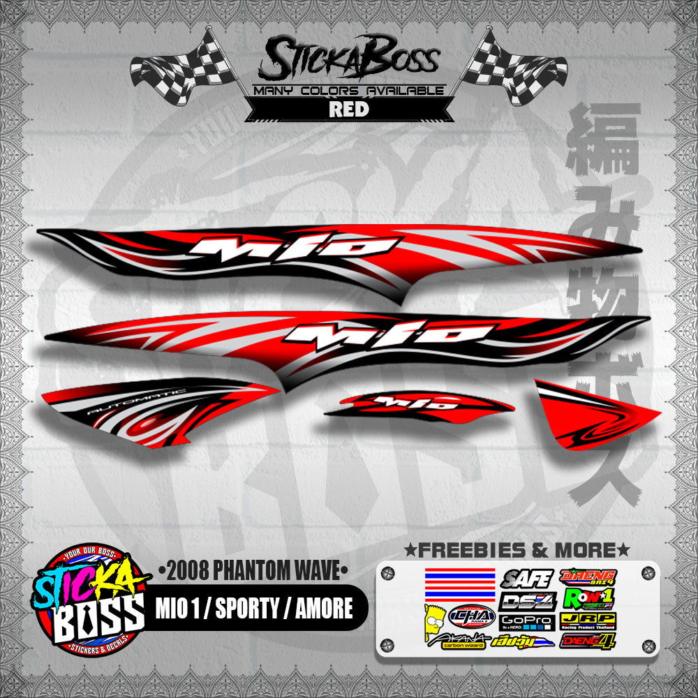 MIO 1 / SPORTY / AMORE DECALS ( 2008 PHANTOM WAVE )【WITH FREEBIES】