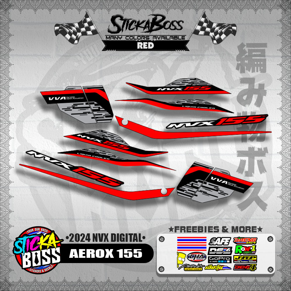 AEROX 155 DECALS ( 2024 NVX DIGITAL )【WITH FREEBIES】