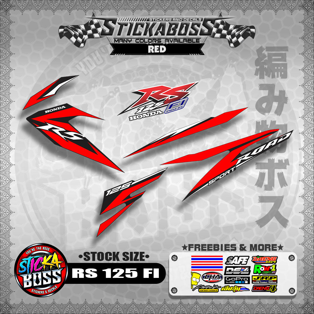 RS 125 FI Stock Decals (STOCK SIZE)【PREMIUM GLOSSY LAMINATED】