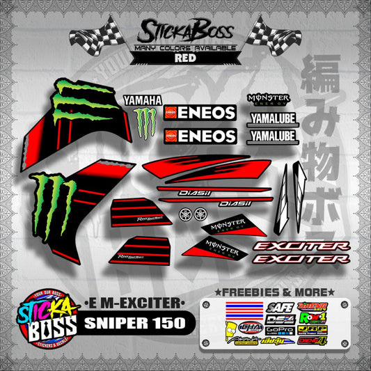 SNIPER 150 DECALS ( E M-EXCITER )【WITH FREEBIES】